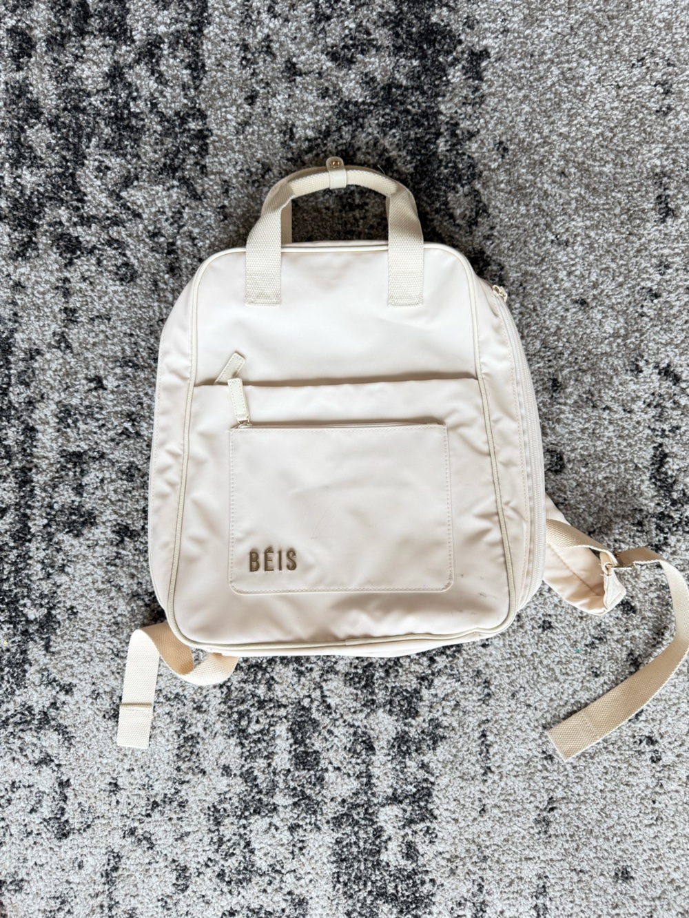 BEIS Cream Expandable Backpack